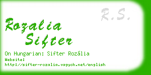 rozalia sifter business card