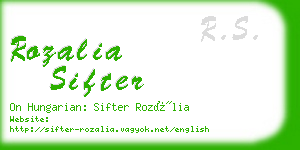 rozalia sifter business card